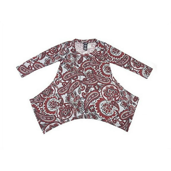 Premise Womens Size Small Sharkbite Top, English Paisley