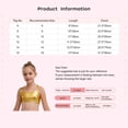 thumbnail image 6 of inhzoy Kids Girls Metallic Cross Back Dance Crop Top Spaghetti Strap Cami Gymnastics Skating Athletic Sports Bra Pink 16, 6 of 6