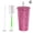 pink, variant on Ruifaya 750ml Straw Cup w/Lid Reusable Rhinestone Stainless Double Steel Layer E6T~