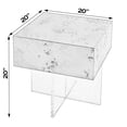 thumbnail image 7 of Corsica 20 in. W Square Wood and Acrylic Side Table - Brown/Clear, 7 of 7
