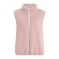 thumbnail image 5 of ClodeEU Women's Stand Collar Zip Up Fleece Vest,Sleeveless Sherpa Gilet Casual Warm Waistcoat With Pockets ,Women's Plus S, 5 of 9