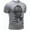 Gray, variant on Detroit T-Shirt - Lion Sketch Shirt for Men - Detroit Tshirt Vintage Sport Grey