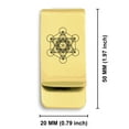 thumbnail image 2 of Stainless Steel Sacred Geometry Metatron's Cube Classic Slim Money Clip Credit Card Holder, 2 of 2