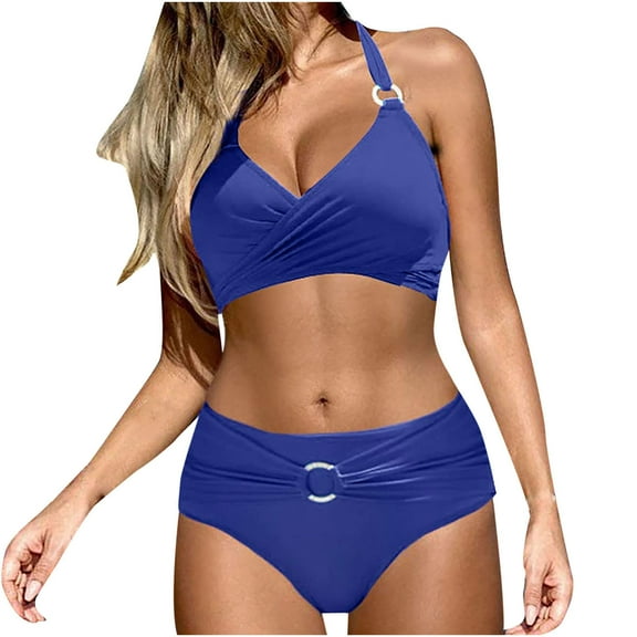 VerPetridure Bikini Sets for Women Sexy Women's Fashion Bikini Set Swimsuit Two Piece Filled Swimwear Has A Chest Pad No Steel Support Beachwear