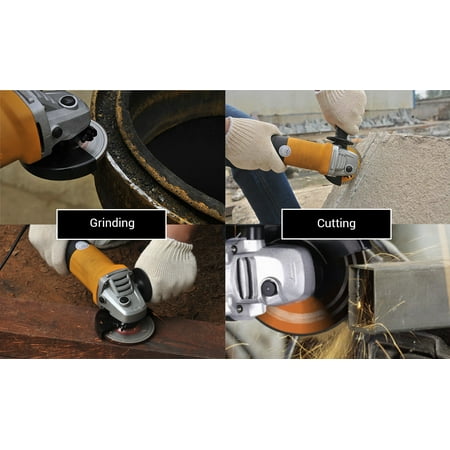PrimeCables 4.5 Inch Angle Grinder, 6.5 Amp 12,000 RPM and 2 Extra Carbon Brushs - image 4 of 5