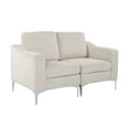 thumbnail image 3 of Modular Sectional Two-Seater Sofa , Corduroy Sectional Couch,Beige, 3 of 7