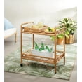 Better Homes & Gardens Willow Sage Steel Wicker Bar Cart, Brown