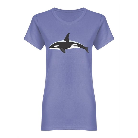 Great Black Orca Shaped T-Shirt Women -Image by Shutterstock, Female Large