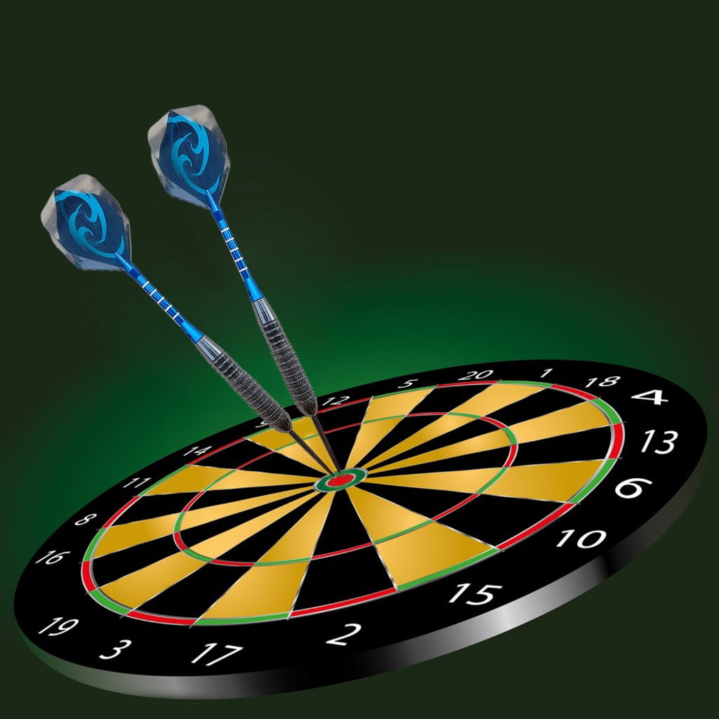 Set of 12 Pieces Steel Tip Darts, Not Easy to Break and Bend Professional 22g Steel Tip Darts with Aluminum Alloy Shaft