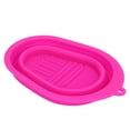 thumbnail image 2 of Make Up Brush Cleaner, Convenient Reusable Soft Silicone Makeup Brush Cleaner Mat High Durability  For Travel For Home Rose Red, 2 of 8
