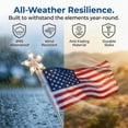 thumbnail image 6 of Fuebueo Solar Lights Outdoor, 4PC 27.56 Inch American Flag Garden Solar Lights with Illuminated Star, Waterproof Solar Path Lights for Independence Day and Memorial Day Decor, 6 of 6