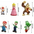 thumbnail image 2 of 6 Pcs Set Mario Toys Bros Super Mary Princess, Turtle, Mushroom, Orangutan, Action Figures, 2 Inch, 2 of 8