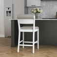 thumbnail image 5 of Hillsdale Furniture Clarion Wood and Upholstered Panel Back Counter Height Stool, Sea White, 5 of 6