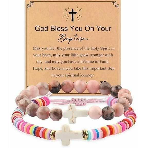 Easter teenager gifts Cross Christian Gift Women's Fine Bracelet  Beaded Bracelet Christian Easter Gift