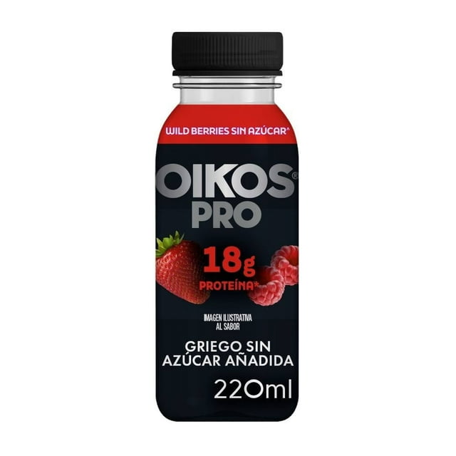 Yogurt bebible Oikos Pro frutos rojos sin azúcar añadida 18 g de proteína 220g