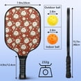 thumbnail image 4 of Pickleball Paddles Set,Pioneer Flower Floral Print Pattern Fiberglass Surface Pickleball Racket Set with 2 Indoor Outdoor Pickleball Balls and Pickleball Bag,Pickle-ball Equipment, 4 of 6