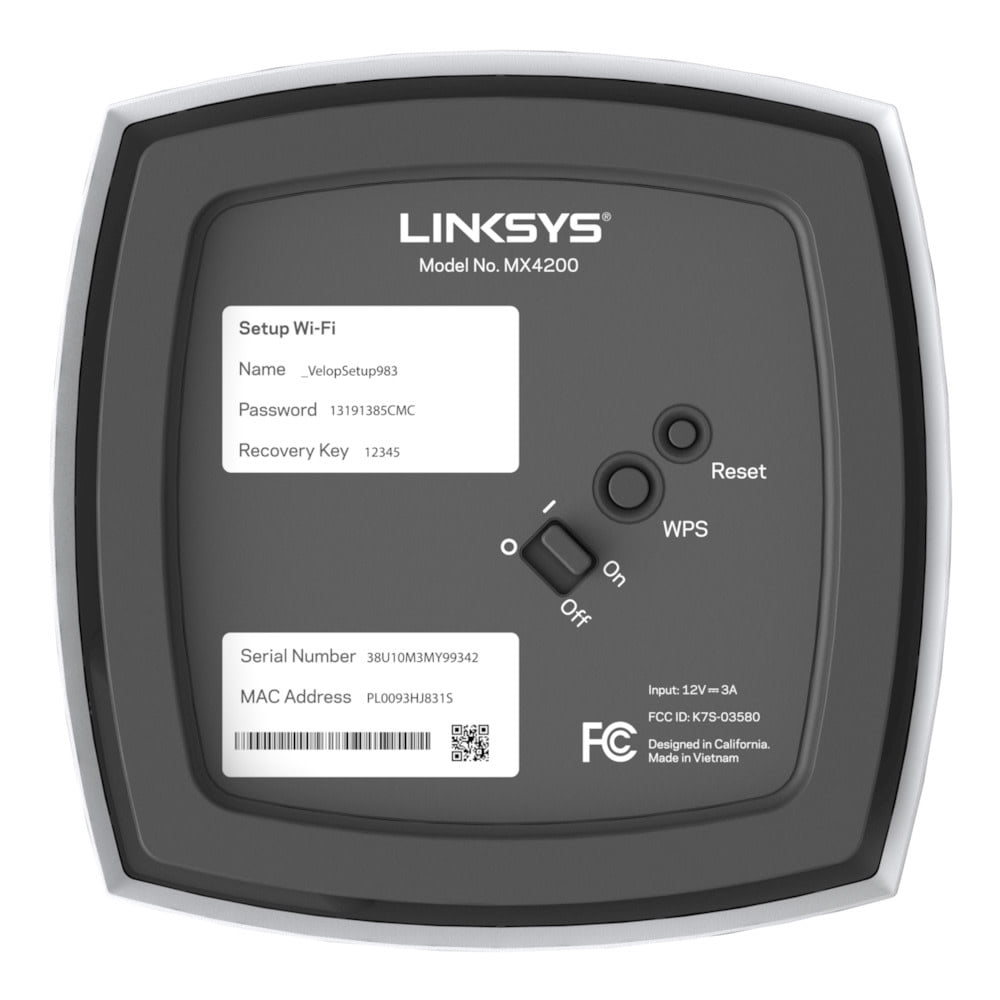 Linksys MX4200 Velop AX4200 Tri-Band Mesh Wi-Fi 6 System (1 Pack)