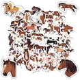thumbnail image 5 of 35pcs-50pcs Playful Horse Stickers Animal Cartoon Decals Funny Nature Stickers for Suitcases Fridge Laptops, 5 of 9