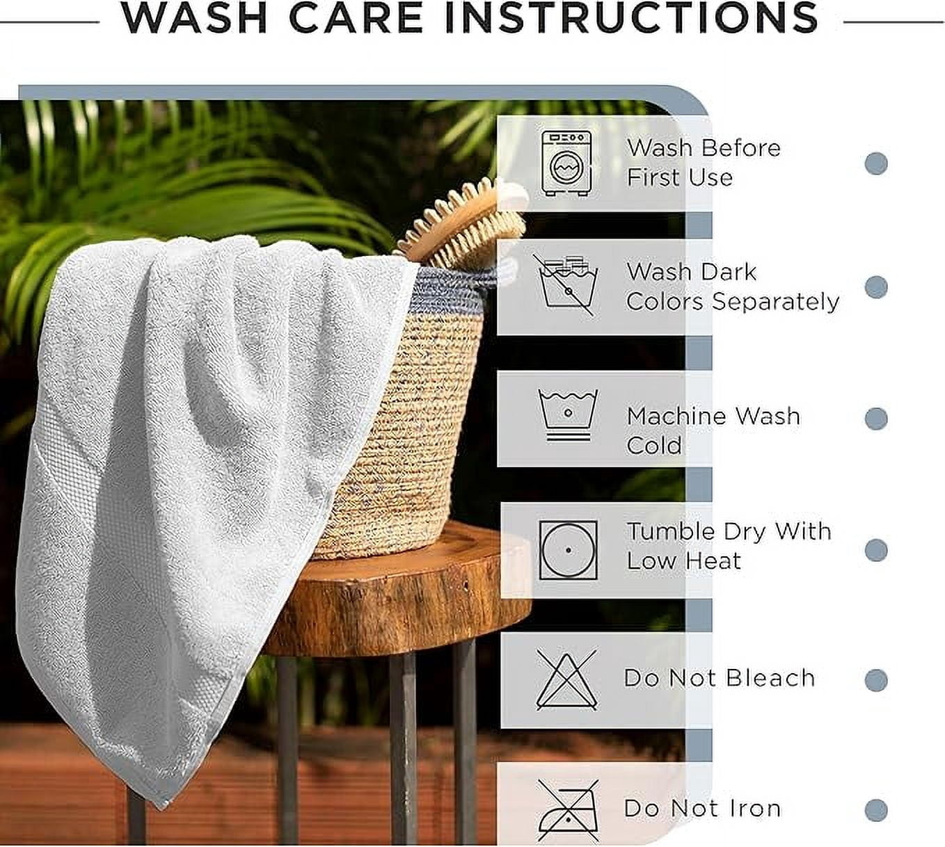 Quantum Creation 100% Cotton 400GSM Blue Solid Print Hand Towel Set of 4
