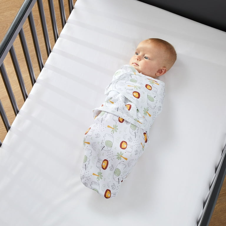 Parent s Choice 100 Cotton 3 Pack Adjustable Baby Wrap Swaddles Jungle Print 22