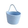 thumbnail image 2 of Byujiro Wall Hanging Cotton Rope Storage Basket Small Woven Hanging Organizer Bin with Single Carry Strap Multipurpose Holder for Vanity Cosmetics, Snack Packs, Entryway Keys, 2 of 6