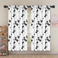 thumbnail image 5 of White Butterfly Black Pattern Insulated Teens Curtains Set Of 2, Bedroom Essentials, Toddler Room Decor 52"x63", 5 of 5