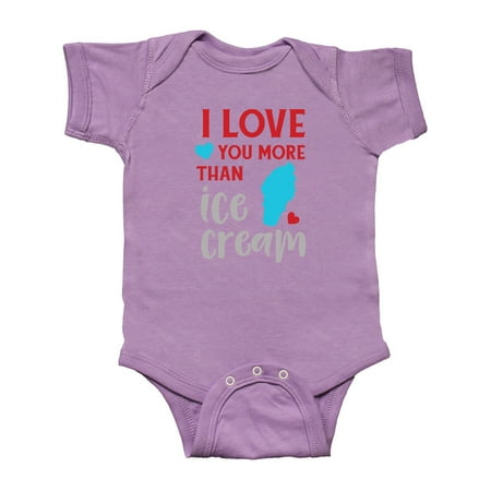 

Inktastic I Love You More Than Ice Cream Ice Cream Cone Gift Baby Boy or Baby Girl Bodysuit