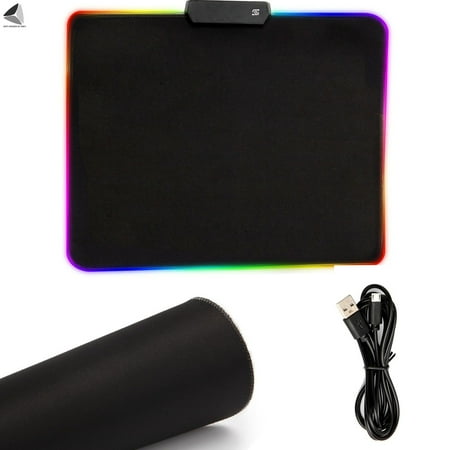 UPC: 0840212809813 | Sixtyshades RGB LED Gaming Mouse Pad Extra Large & Soft USB Wired Keyboard Mouse Mat Glowing Mousepad with 14 Lighting Modes for PC Laptop Computer (Small 11.8 x 9.8 inches)