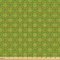 thumbnail image 2 of Ambesonne Modern Fabric by the Yard Upholstery, Overlapped Circular Pattern, 1 Yard, Green Brown and Fawn, 2 of 5