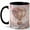 Black, variant on Floral Hot Air Balloon Coffee Mug, Fantasy Travel Mug for Women, Watercolor Balloon with Flowers and Castle Scene, Dreamy Gift, Ceramic 11 Oz Cup