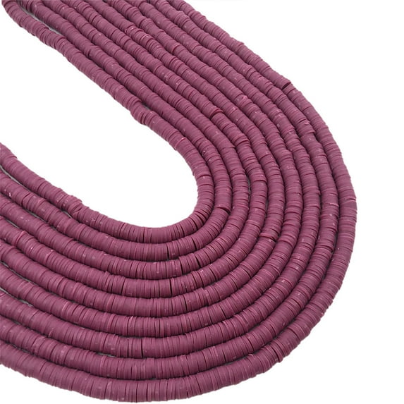 10 Strands 6mm 3200Pcs Flat Round Polymer Clay Disc Vinyl Heishi Beads Loose Handmade Beads for DIY Jewelry Making Bracelet Necklace