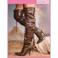 thumbnail image 1 of Party Collection Women Shoes Fashion Point Toe High Heeled Brown Boots With Pocket And Extra Long Pointy Toe Valentines Day, 1 of 5