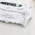thumbnail image 3 of veasfak Creative Ornate Tissue Box Cover Storage Paper Napkin Case Home Hotel Holder White, 3 of 3