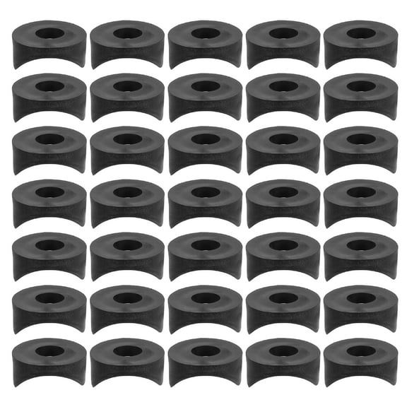 WORGEOUS 100pcs Plastic Black Flat Washers Assortment Kit Heavy Duty Rubber Washers Rubber Grommet Vibration Damping Pads For Shower Head Garden Faucet Plumbing Washers Repair