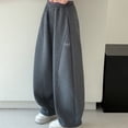 thumbnail image 5 of Leey-World Girl's Drawstring Waist Straight Leg Sweatpants Casual Workout Track Pants(Dark Gray,7-8 Years), 5 of 8