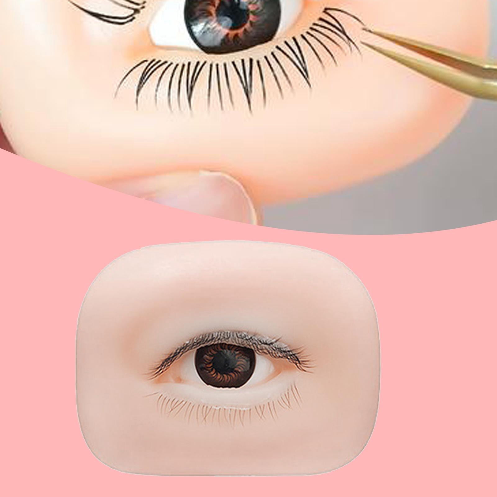 Serenable 5D Silicone Eye Model Practice Three Layer Upper Eyelash Practice Model Professional for Eyelash Extension for Artists Salon Left Eye