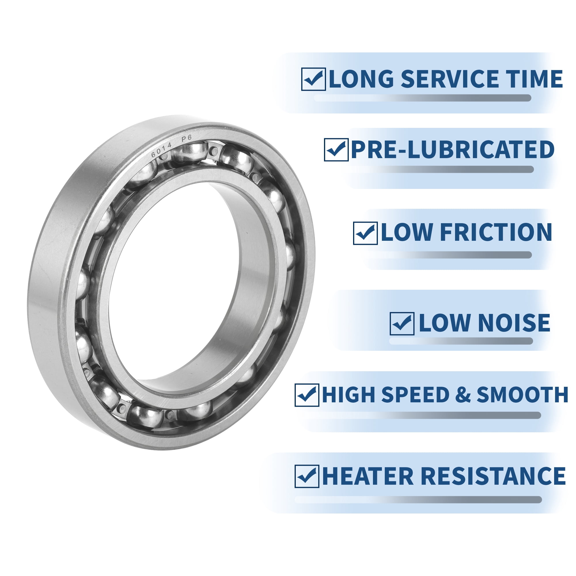 Unique Bargains 6014 Deep Groove Ball Bearings 70x110x20mm 1 Pc Lubricated Bearings Scooter Skateboard Wheel