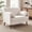 Beige, variant on LAUSAINT HOME 43.3" Oversized Accent Chair with 37.8" Extra-Wide Seat, Modern Armchair with Quilting Backrest and Solid Wood Legs for Living Room, Chenille, Beige