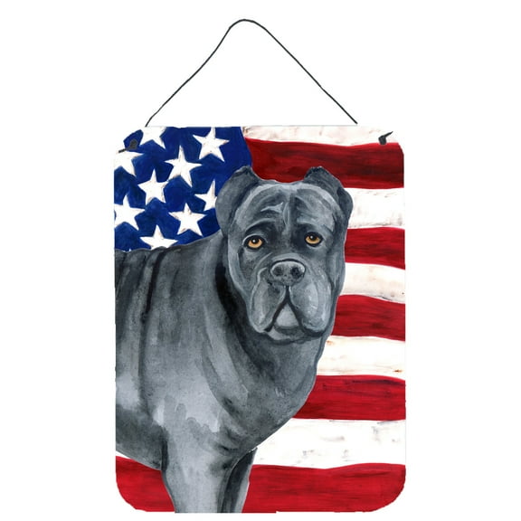 Carolines Treasures BB9694DS1216 Cane Corso Patriotic Wall or Door Hanging Prints 12WX16H multicolor