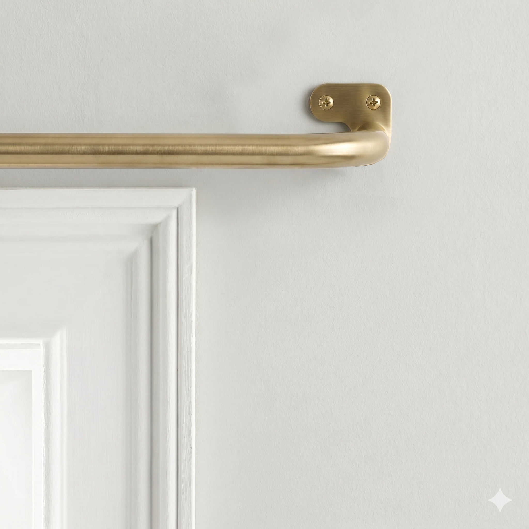 Mainstays 3/4" Brass Room Darkening Adjustable Wrap Curtain Rod, 30-84"