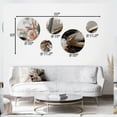 thumbnail image 4 of Designart "Linear Floral Elegance Rose Gold III" Floral Metal Wall Art Set of 5 Piece, 4 of 5
