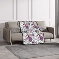 thumbnail image 4 of Pofeuu Fairy Flower Print Bed Blanket, Soft Flannel Blankets for Bed,Sofa, Couch, Chair, 50 X 60 Inches, Double Layer, 4 of 8