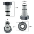 thumbnail image 2 of Pool Hose Adapter,2 Pieces Pool Hose Adapter A For Pool 32-38mm For Pumps Pool Accessories With Thread, Seal Ring, 2 of 5