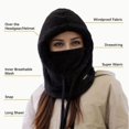 thumbnail image 4 of Rdhnmea Women 3 in 1 Winter Thickened Beanie Warm Hat Scarf Facewear Set for Outdoor Riding Snowboarding, 4 of 5