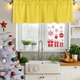 thumbnail image 6 of Yellow Valances for Windows, Decorative Rod Pocket Window Valance Curtains, Pure Yellow Short Curtain Drapes for Kitchen/Bathroom/Living Room, 2 Panels, 54" W x 18" L, 6 of 8