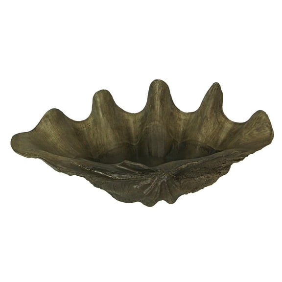 Contrast Lifelike Cast Polyresin Giant Clam Shell Decorative Bowl