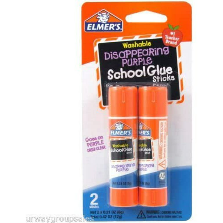Elmers Disappearing Glue Sticks 0.21 Oz Purple Pack Of 12 - Office Depot