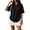 12#Black, variant on Polo Shirts for Women Collared Golf Button Short Sleeve Side Split Tops Summer Lightweight Work Polo Shirt Womens Blouses