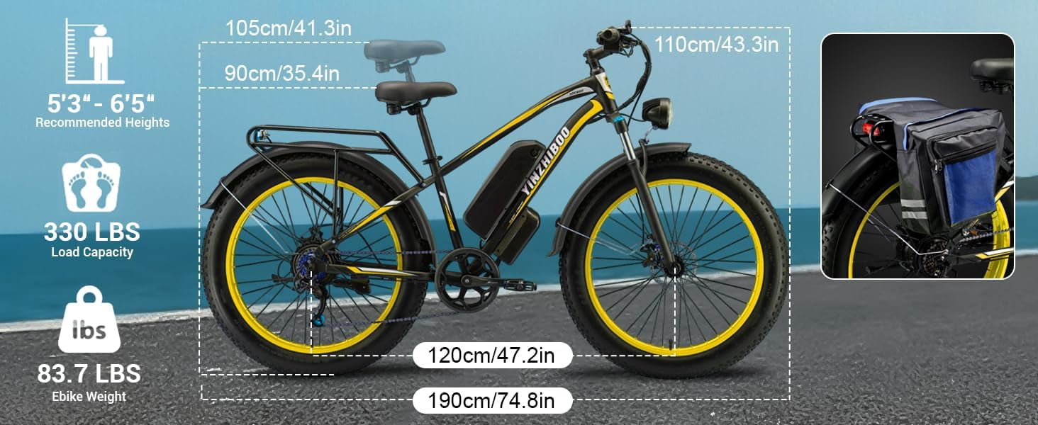 Electric Bike for Adults ,2000W Peak Motor, Off-Road E-Mountain Bike,32 MPH Max Speed 26"x4.0" Fat Tire E Bike,48V 17.5Ah Battery,UL2849