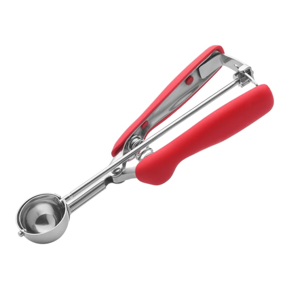Ice Cream Scoop, 1 Pcs Stainless Steel Ice Cream Scooper with Reinforced Handle, Easy Release, Easy Clean, for Almond Red 8.1 in